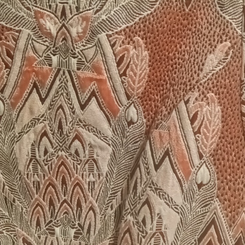 NWT FINAL PRICE ASHRO multi-colored foliage print 2-pc suit w slit - Picture 5 of 14